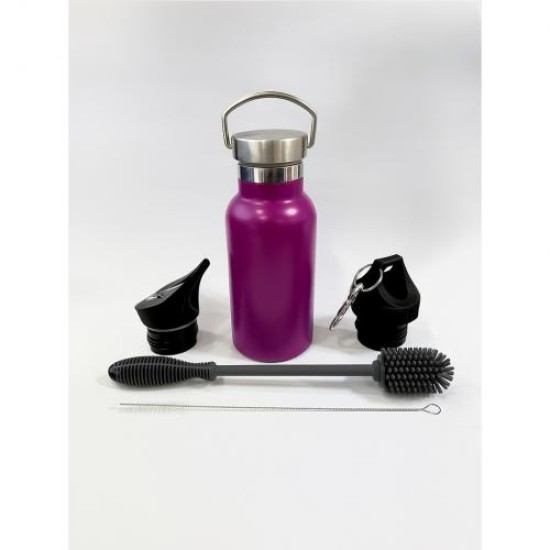 350 ML Çelik 3 Kapaklı 2 Fırçalı Termos