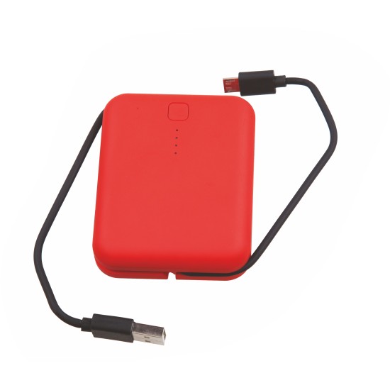 5200 mAh Hızlı Şarj Kablolu Promosyon Powerbank