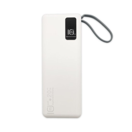 Promosyonluk Beyaz 10000mAh Hızlı Şarj Powerbank