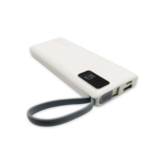 Promosyonluk Beyaz 10000mAh Hızlı Şarj Powerbank