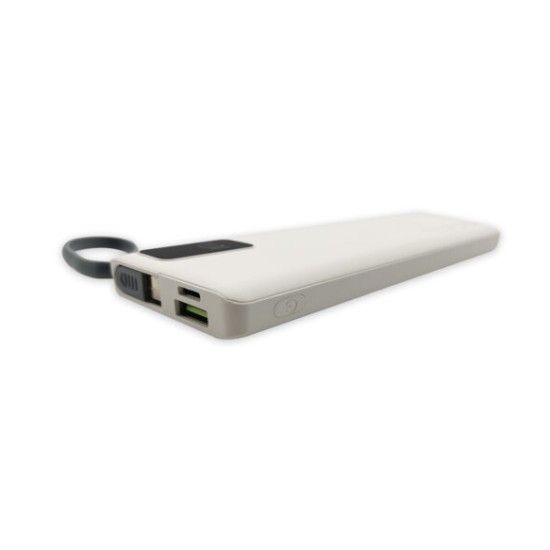 Promosyonluk Beyaz 10000mAh Hızlı Şarj Powerbank