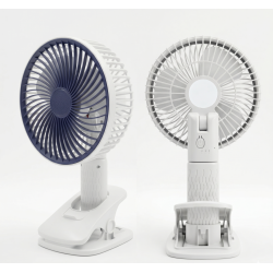 Şarjlı Taşınabilir Masaüstü ve Klipsli Mini Fan - 4'ü 1 Arada USB Vantilatör