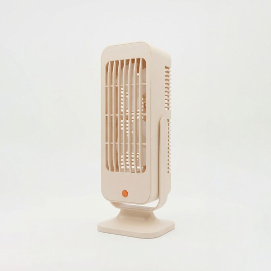Kule Tipi İkili Masaüstü USB Fan - 360° Dönebilen Güçlü Mini Vantilatör