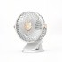 LED Işıklı ve Klipsli Şarjlı Masaüstü Fan - 5 Kademeli Taşınabilir USB Vantilatör