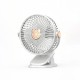 LED Işıklı ve Klipsli Şarjlı Masaüstü Fan - 5 Kademeli Taşınabilir USB Vantilatör