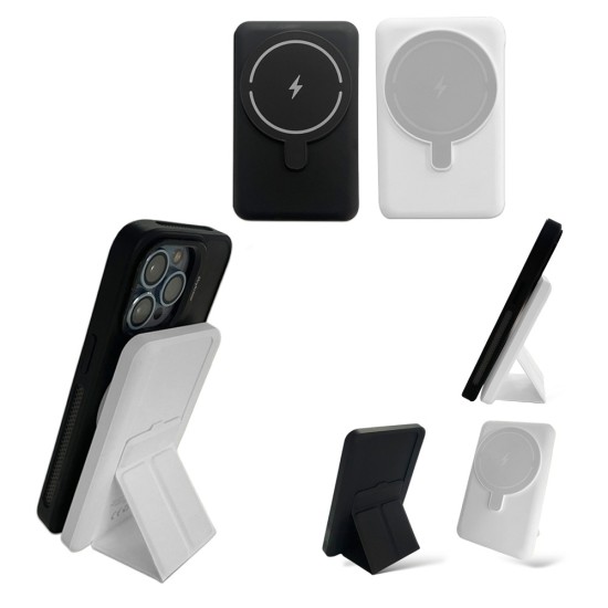 5000 mAh Wireless Powerbank Magsafe – 15W Güç Çıkışı ve Telefon Standı