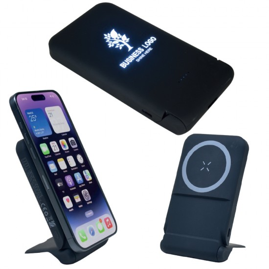 Magsafe 10000 mAh Kablosuz Şarj Cihazı – Rubber Gövde & Işıklı Logo