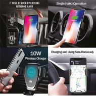 Araç İçi Standlı Kablosuz Wireless Şarj Aleti