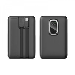 10.000 mAh Kendinden Kablolu Led Ekranlı Powerbank