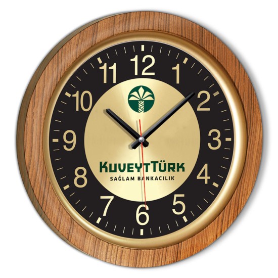 Ahşap Kaplama Natural Duvar Saati