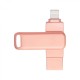 iOS Uyumlu USB 3.0 OTG Flash Bellek - iPhone ve PC İçin Çift Girişli Metal Bellek