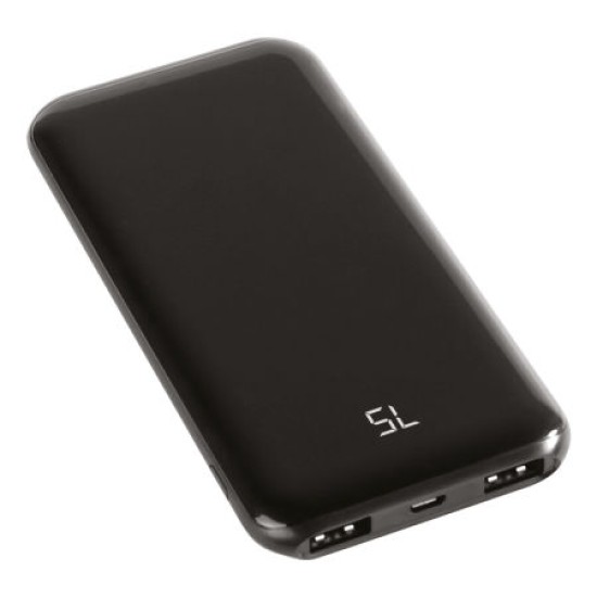 8000 mAh 2 USB Şarj Göstereli Promosyon Cam Görünümlü Powerbank