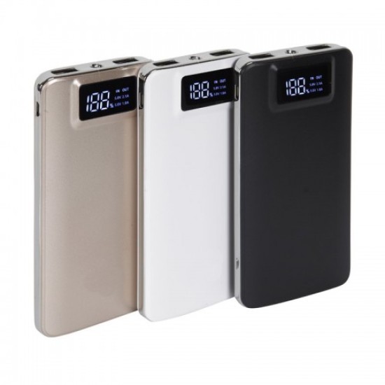 8000 mAh Fenerli Led Göstergeli 2 USB Promosyon Powerbank