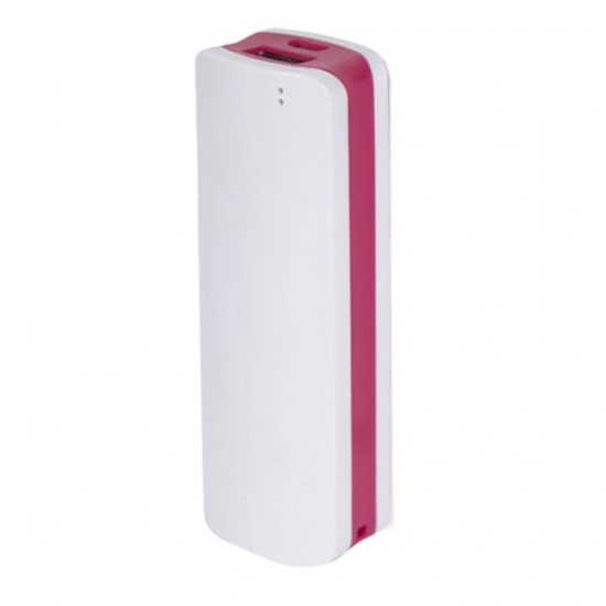 2600 mAh Beyaz Yüzey Renkli Şerit Promosyon Powerbank
