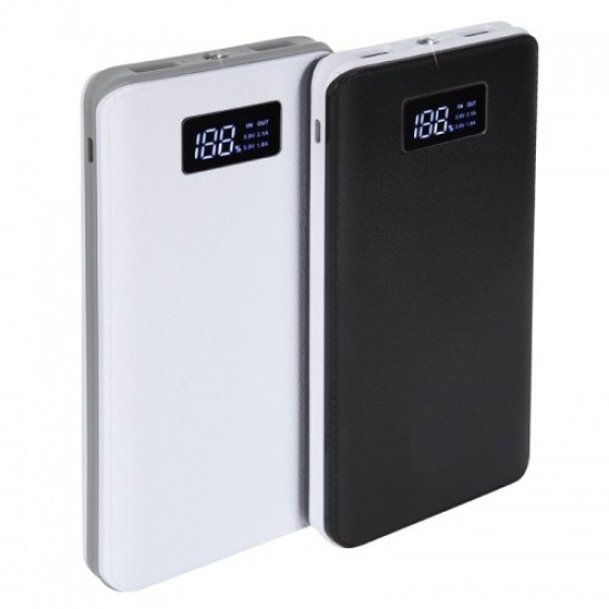 12000 mAh Led Ekranlı Deri Görünümlü Promosyon Powerbank