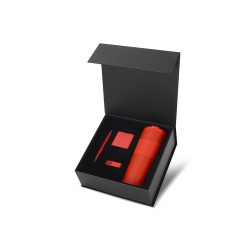 Prestige Red VIP Hediye Seti: French Press Termos, 32GB USB, Ayna ve Metal Kalemli 4’lü Özel Kutu