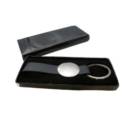Oval Metal Gövdeli Deri Anahtarlık Promosyona Uygun