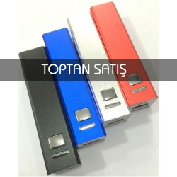 Metal Kasa Renkli 2600 mAh Promosyon Powerbank-Toptan
