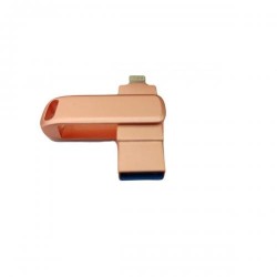 iOS Uyumlu USB 3.0 OTG Flash Bellek - iPhone ve PC İçin Çift Girişli Metal Bellek
